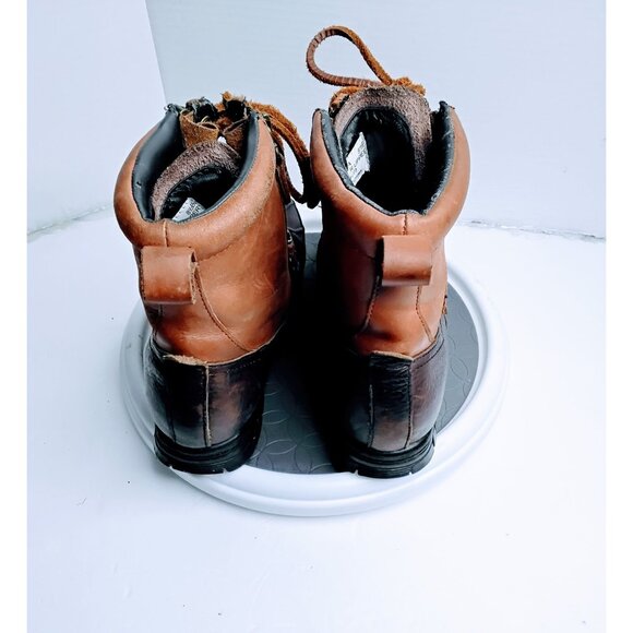 Ralph Lauren Brown & Tan Leather Duck Boots 8.5 B Womens - Picture 8 of 8